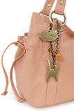 CATWALK COLLECTION HANDBAGS - Women's Soft Leather Top Handle / Slouchy Shoulder Bag - MIA - Pink