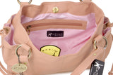 CATWALK COLLECTION HANDBAGS - Women's Soft Leather Top Handle / Slouchy Shoulder Bag - MIA - Pink