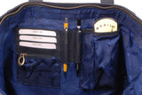 CATWALK COLLECTION HANDBAGS - Women's Large Saffiano Leather Tote / Shopper Shoulder Bag - PALOMA - Blue