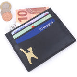 CATWALK COLLECTION HANDBAGS - Ladies Leather Credit Card Holder - Gift Boxed - POLINA - Black - RFID
