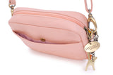 CATWALK COLLECTION HANDBAGS - Ladies Small Leather Cross Body Bag - Women's Messenger Bag - POLLY - Pink