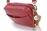 CATWALK COLLECTION HANDBAGS - Ladies Small Leather Cross Body Bag -  Women's Messenger Bag - POLLY - Red