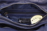 CATWALK COLLECTION HANDBAGS - Women's Leather Top Handle / Shoulder Bag - ROXANNA - Dark Blue / Navy