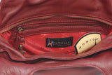 CATWALK COLLECTION HANDBAGS - Women's Leather Top Handle / Shoulder Bag - ROXANNA - Red