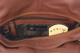 CATWALK COLLECTION HANDBAGS - Women's Leather Top Handle / Shoulder Bag - ROXANNA - Tan