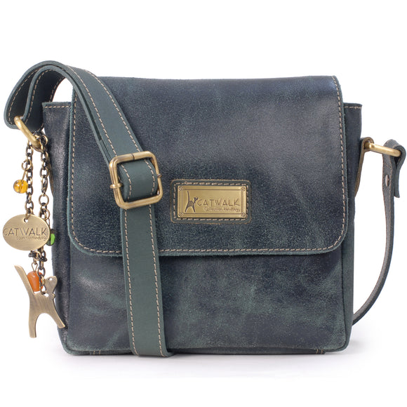 CATWALK COLLECTION HANDBAGS - Ladies Small Distressed Leather Cross Bo –  The Real Handbag Shop