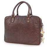 CATWALK COLLECTION HANDBAGS - Women's Leather Tote Shoulder Bag - Ladies Briefcase Work Bag - Additional Cross Body Strap - Tablet / Laptop Messenger Bag - SIENNA - Brown