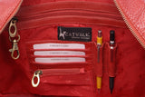 CATWALK COLLECTION HANDBAGS - Women's Leather Tote Shoulder Bag - Ladies Briefcase Work Bag - Additional Cross Body Strap - Tablet / Laptop Messenger Bag - SIENNA - Red