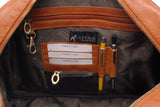 CATWALK COLLECTION HANDBAGS - Women's Leather Tote Shoulder Bag - Ladies Briefcase Work Bag - Additional Cross Body Strap - Tablet / Laptop Messenger Bag - SIENNA - Tan