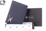CATWALK COLLECTION HANDBAGS - Ladies Leather Passport Holder - Gift Boxed - SKYE - Blue