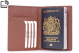 CATWALK COLLECTION HANDBAGS - Ladies Leather Passport Holder - Gift Boxed - SKYE - Tan