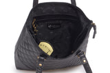 CATWALK COLLECTION HANDBAGS - Women's Quilted Leather Tote / Shoulder Bag - SOFIA - Black