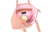 CATWALK COLLECTION HANDBAGS - Women's Quilted Leather Tote / Shoulder Bag - SOFIA - Pink Gold