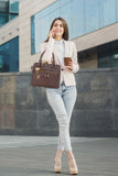 CATWALK COLLECTION HANDBAGS - Vintage Leather Handbag - Shoulder Bag / Cross Body Bag - Includes Shoulder Strap - Fits Kindle Fire - VICKY - Tan