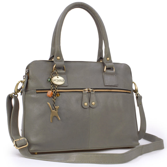 Markscott Grey Hand-held Bag PU Leather Latest Trendy Fashion
