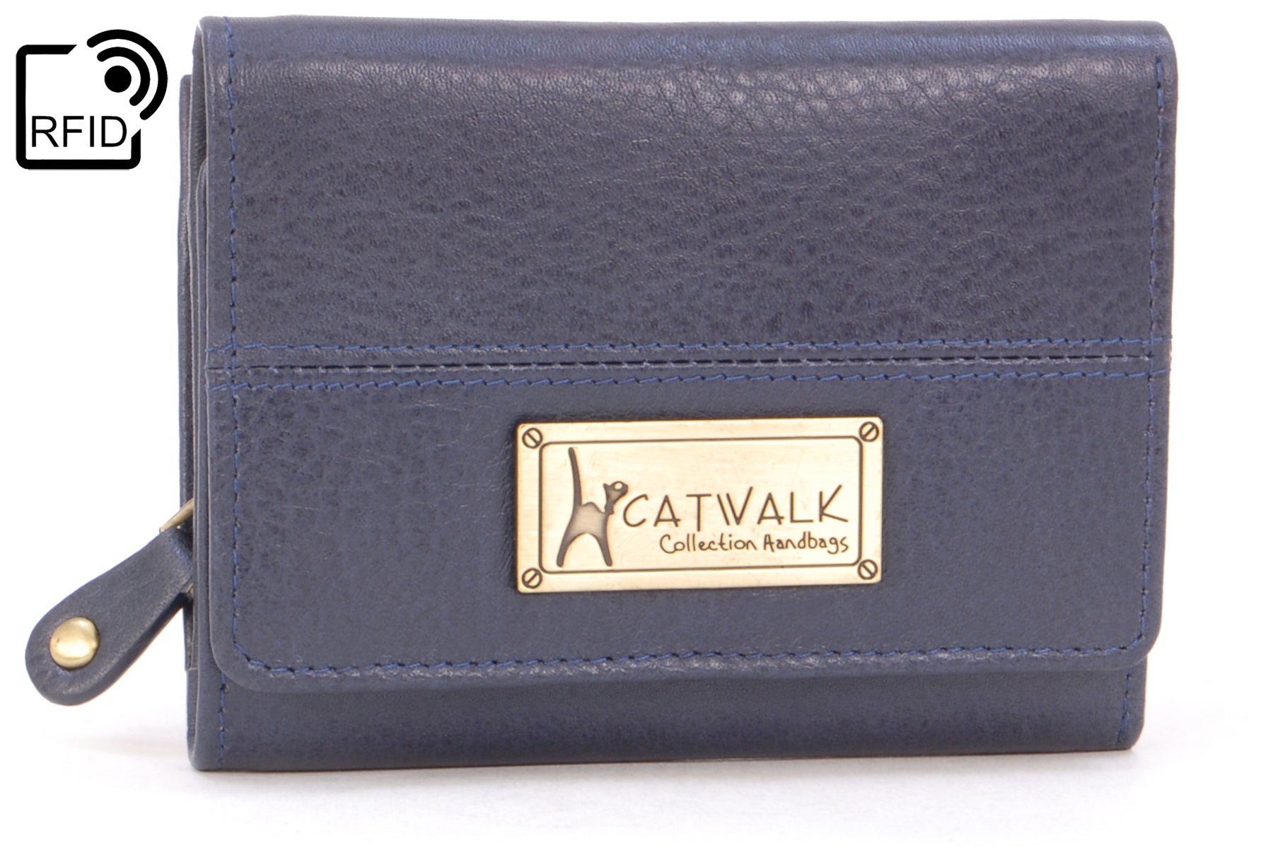 Sandringham Nappa Leather RFID Protected Card Wallet with Side Zip | AG  Products