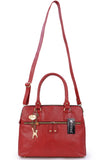CATWALK COLLECTION HANDBAGS - Women's Large Vintage Leather Tote - Shoulder Bag / Cross Body With Extra Detachable Adjustable Strap - VICTORIA - Red