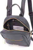 CATWALK COLLECTION HANDBAGS - Women's Leather Fashion Backpack / Rucksack - Casual Daypack - ZOEY - Black