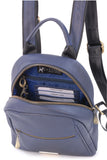 CATWALK COLLECTION HANDBAGS - Women's Leather Fashion Backpack / Rucksack - Casual Daypack - ZOEY - Blue