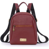 CATWALK COLLECTION HANDBAGS - Women's Leather Fashion Backpack / Rucksack - Casual Daypack - ZOEY - Red