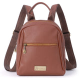 CATWALK COLLECTION HANDBAGS - Women's Leather Fashion Backpack / Rucksack - Casual Daypack - ZOEY - Tan