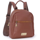 CATWALK COLLECTION HANDBAGS - Women's Leather Fashion Backpack / Rucksack - Casual Daypack - ZOEY - Tan