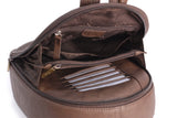 GIGI – Women’s Small Leather Fashion Backpack – Rucksack Bag – Adjustable Shoulder Straps – 9167AG - Burgundy