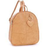 GIGI – Women’s Small Leather Fashion Backpack – Rucksack Bag – Adjustable Shoulder Straps – 9167AG - Honey