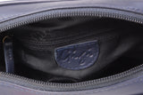 GIGI - Women’s Small Leather Cross Body Handbag - Shoulder Bag with Long Adjustable Strap - OTHELLO 22-29 - with heart keyring charm - Dark Blue / Navy
