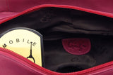 GIGI - Women's Leather Top Handle Handbag / Shoulder Bag - OTHELLO 4466 - with heart keyring charm - Pink