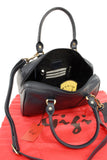 GIGI - Women's Leather Midi Grab Bag - Top Handle Handbag - OTHELLO 5067 - with heart keyring charm - Dark Blue / Navy