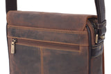 VISCONTI - Cross Body Organiser Bag - Genuine Leather - Flap Over Shoulder Messenger Bag - iPad /Kindle -16011 - LINK - Oil Tan