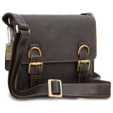 VISCONTI - Women's Cross Body Bag - Genuine Leather - Flap Over Shoulder Messenger Bag - Multiple Pockets - Tablet / iPad /Kindle - 16012 - RUMBA - Oil Brown