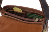 VISCONTI - Women's Cross Body Bag - Genuine Leather - Flap Over Shoulder Messenger Bag - Multiple Pockets - Tablet / iPad /Kindle - 16012 - RUMBA - Oil Tan