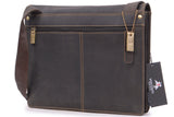 VISCONTI - Messenger Shoulder Bag - Hunter Leather - Tablet / iPad / Kindle - Office Work Shoulder Bag - 16025 HARVARD (M) - Oil Brown