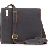 VISCONTI - Messenger Shoulder Bag - Hunter Leather - Tablet / iPad / Kindle - Office Work Shoulder Bag - 16025 HARVARD (M) - Oil Brown