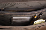 VISCONTI - Lockable Business Laptop Briefcase - Hunter Leather - 14 to 15 Inch Laptop Bag - Office Work Messenger Shoulder Bag - APOLLO - 16038 - Oil Brown