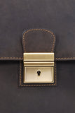 VISCONTI - Lockable Business Laptop Briefcase - Hunter Leather - 14 to 15 Inch Laptop Bag - Office Work Messenger Shoulder Bag - APOLLO - 16038 - Oil Brown