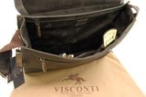VISCONTI - Extra Large Laptop Messenger Shoulder Bag - 16 to 17 Inch Laptop Bag - Hunter Leather - Office Work Organiser Bag - Multiple Pockets - 16052 - TEXAS XL - Oil Brown