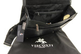 VISCONTI - Extra Large Laptop Messenger Shoulder Bag - 15 to 16 Inch Laptop Bag - Hunter Leather - Office Work Organiser Bag - Multiple Pockets - 16054 - HARVARD XL - Oil Black