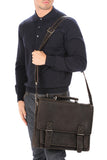 VISCONTI - XL Business Laptop Briefcase - Genuine Leather - 15.6 Inch Large Laptop Bag - Office Work Messenger Shoulder Bag - HERCULES - 16055 - Oil Brown