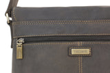 VISCONTI - A5 Messenger Bag - Hunter Leather - Flap Over Cross Body Shoulder Bag - Tablet / iPad /Kindle - 16071 - ASPIN - Oil Brown