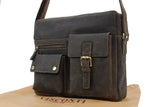 VISCONTI - Laptop Messenger Shoulder Bag - Hunter Leather - Office Work Organiser Bag - Multiple Pockets - 16077 - SCOTT - Oil Brown