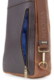 VISCONTI - Backpack Rucksack - Hunter Oiled Leather - Casual Daypack Sling Bag - Adjustable Straps - 16132 - SHARK - Tan/Mocha