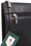 VISCONTI - A4 Zipped Document Folder - Genuine Leather - Executive Conference Notepad Holder - Business Portfolio Organiser - Credit Card + Pen Pockets - 18238 - BOND - Black