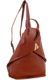 VISCONTI - Women's Rucksack Backpack Handbag - Atlantic Leather - Adjustable Straps - Top Handle - 18258 - BROOKE - Brown