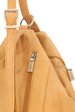 VISCONTI - Women's Rucksack Backpack Handbag - Genuine Leather- Adjustable Straps - Top Handle - 18357 - DANII - Sand (Tan)