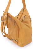 VISCONTI - Women's Rucksack Backpack Handbag - Genuine Leather- Adjustable Straps - Top Handle - 18357 - DANII - Sand (Tan)