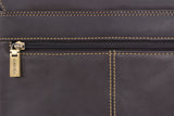 VISCONTI -  Messenger Shoulder Bag - Genuine Leather - Tablet / iPad / Kindle - Large Organsier Office Work Shoulder Bag - 18410 - JASPER - Mocha