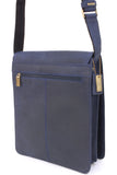 VISCONTI -  Messenger Shoulder Bag - Genuine Leather - Tablet / iPad / Kindle - Large Organsier Office Work Shoulder Bag - 18410 - JASPER - Oil Blue